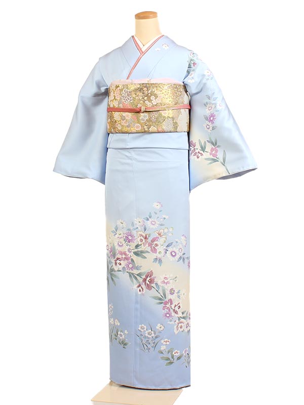 楽天市場】【レンタル】訪問着 レンタル フルセット 【HM0024】【水色