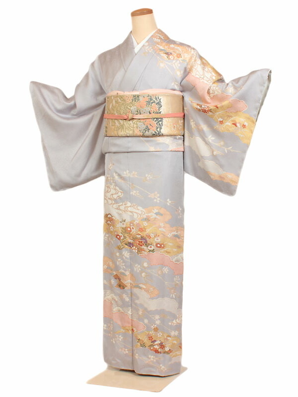 【レンタル】【訪問着・グレー系】訪問着 レンタル｜訪問着｜レンタル｜訪問着セット｜レンタル訪問着｜着物レンタル｜結婚式｜入学式｜卒業式｜お宮参り｜七五三｜お母さん｜ママ｜母親｜パーティー｜結納｜お茶会｜安い｜往復送料無料 h311｜京都 きものれんたる京商