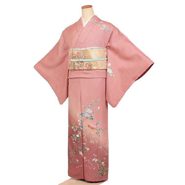 【レンタル】【訪問着 ピンク系】正絹訪問着レンタル 訪問着セット レンタル訪問着 着物レンタル 貸衣装 結婚式 披露宴 入学式 卒業式 お宮参り 七五三 お母さん ママ 母親 安い 往復送料無料 h312