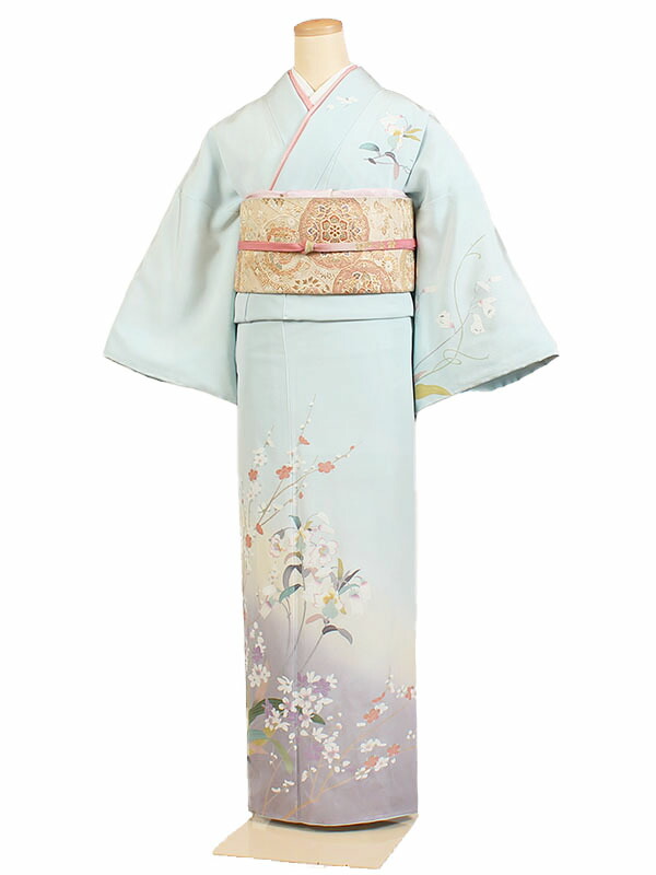 激安直営店 結婚式 披露宴 往復送料無料 入学式 卒業式 適応身長155 165cm お茶会 訪問着 着物レンタル 母親 フルセット 訪問着レンタル 訪問着 お宮参り 七五三 レンタル 水色四季花 付け下げ訪問着レンタル 入学式 卒業式 お宮参り