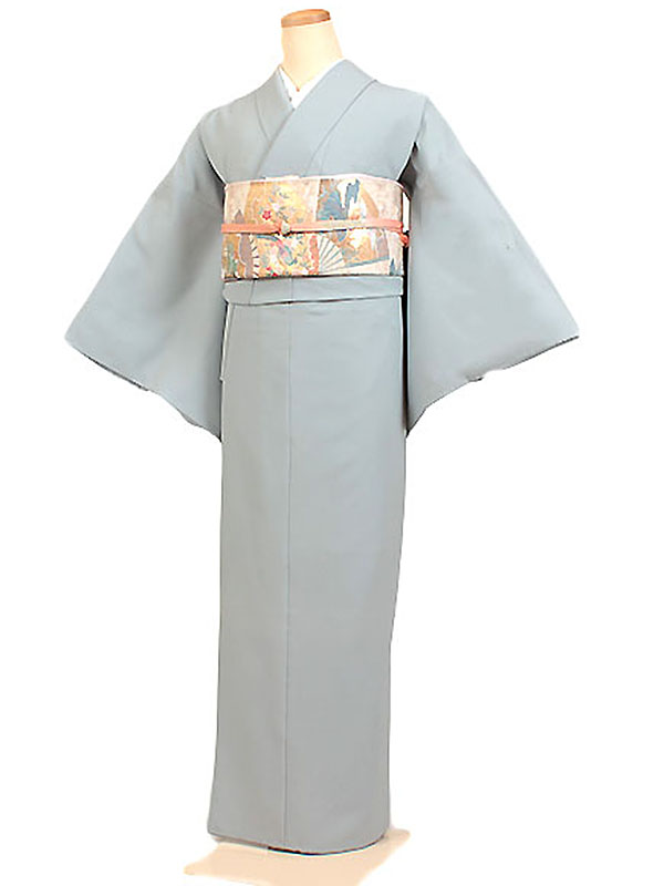 楽天市場】色無地 レンタル ADD0039 ブルーグレー 一つ紋 [入学