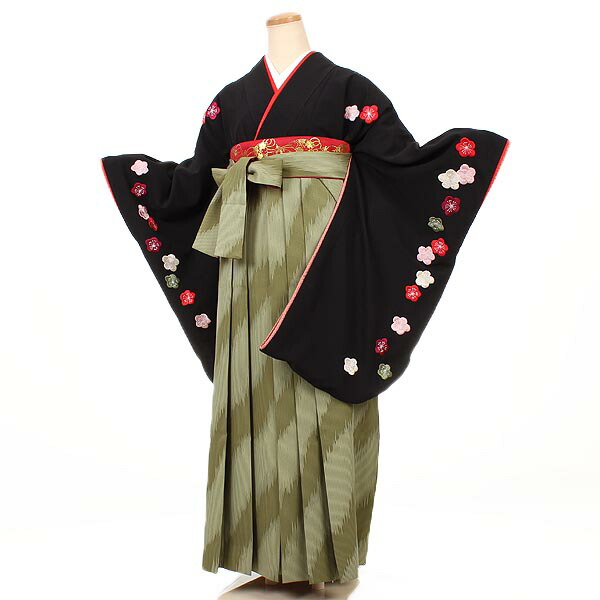 【レンタル】【女性用袴・黒地】卒業式｜袴｜レンタル｜女｜女性｜着物｜大学生｜卒業袴｜貸衣装｜貸衣裳｜女袴｜卒業式袴セット｜二尺袖｜袴｜フルセット｜大人｜大学生｜専門学生｜先生｜卒業式｜謝恩会｜安い｜往復送料無料 13,172円