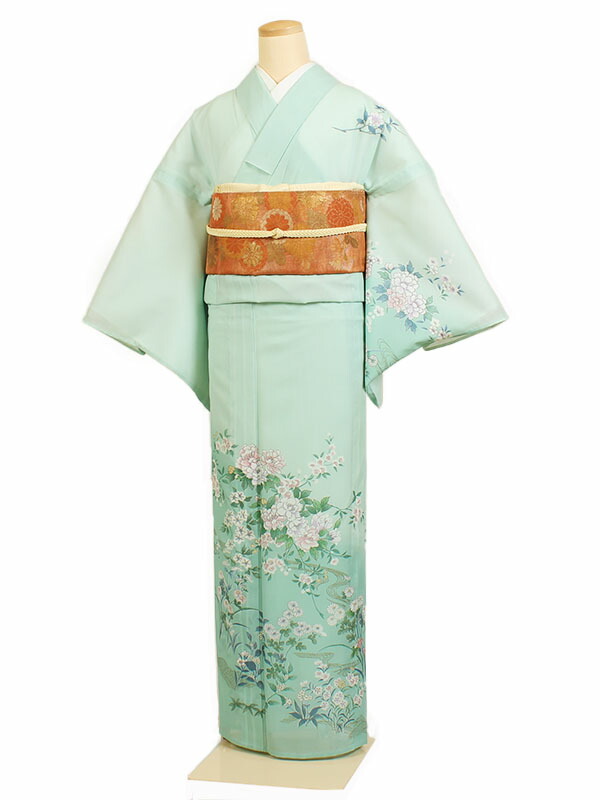 楽天市場】レンタル 訪問着 絽 夏物 身長：155〜165cm ミントグリーン