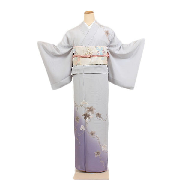 レンタル 訪問着 絽 夏物 身長：155～165cm 正絹 グレー系 母親 着物 結婚式 お宮参り r-0057｜京都 きものれんたる京商