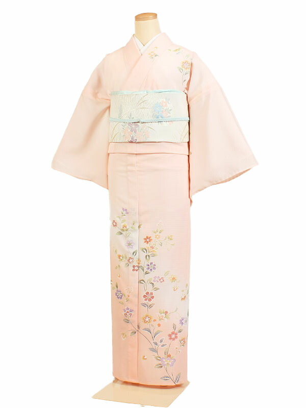 レンタル 訪問着 絽 夏物 身長：155～162cm ピンク系 母親 着物 結婚式 お宮参り r-0078