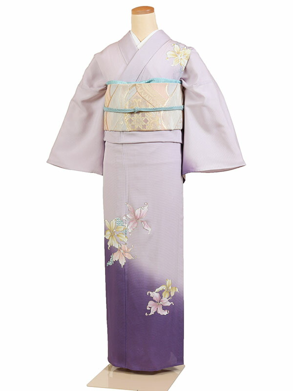 レンタル 訪問着 絽 夏物 身長：155～165cm 正絹 水色系 母親 着物 結婚式 お宮参り r-0081 9,088円