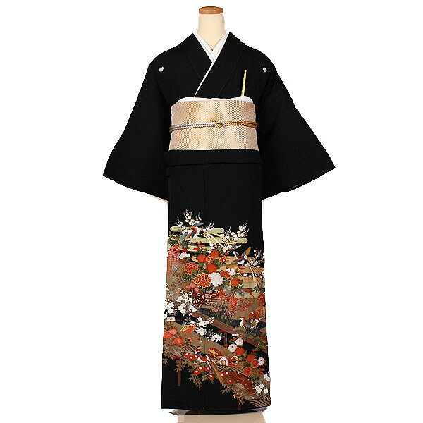 【レンタル】【黒留袖】留袖｜黒留袖｜着物｜レンタル｜結婚式｜披露宴｜貸衣装｜貸衣裳｜フルセット｜女性和服｜和服｜母親｜祖母｜親族｜チャペル｜安い｜往復送料無料