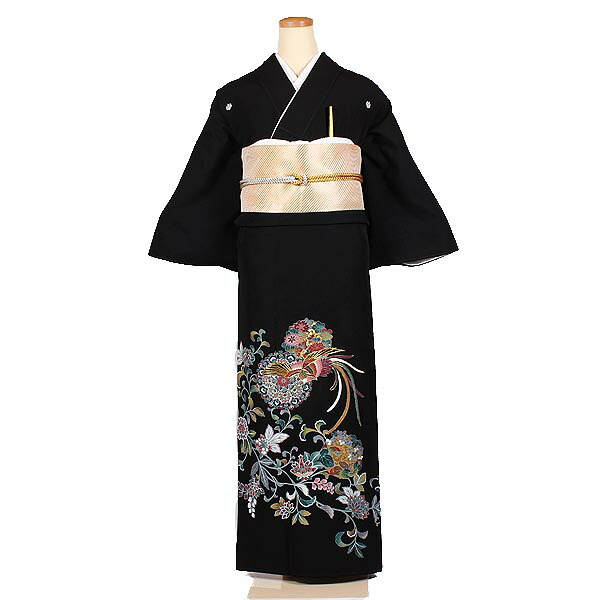 【レンタル】【黒留袖・広幅】留袖｜黒留袖｜着物｜レンタル｜結婚式｜披露宴｜貸衣装｜貸衣裳｜フルセット｜女性和服｜和服｜母親｜祖母｜親族｜チャペル｜安い｜往復送料無料