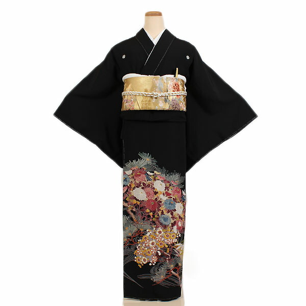 【レンタル】【黒留袖】留袖|黒留袖|着物|レンタル|結婚式|披露宴|貸衣装|貸衣裳|フルセット|女性和服|和服|母親|祖母|親族|チャペル|安い|往復送料無料