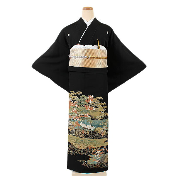 【レンタル】【黒留袖】留袖｜黒留袖｜着物｜レンタル｜結婚式｜披露宴｜貸衣装｜貸衣裳｜フルセット｜女性和服｜和服｜母親｜祖母｜親族｜チャペル｜安い｜往復送料無料