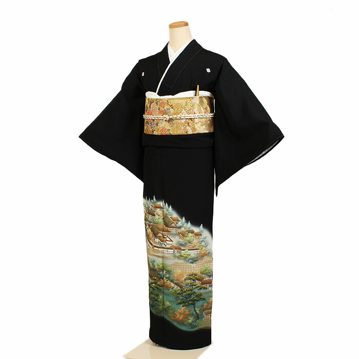 【レンタル】【黒留袖】留袖｜黒留袖｜着物｜レンタル｜結婚式｜披露宴｜貸衣装｜貸衣裳｜フルセット｜女性和服｜和服｜母親｜祖母｜親族｜チャペル｜安い｜往復送料無料 7,742円
