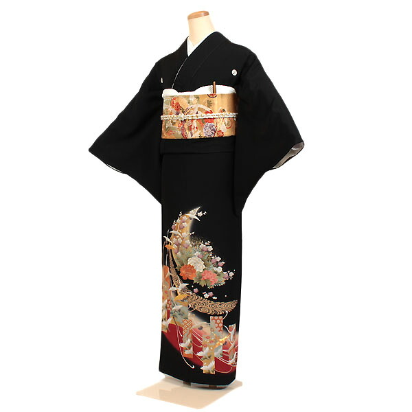【レンタル】【黒留袖】留袖｜黒留袖｜着物｜レンタル｜結婚式｜披露宴｜貸衣装｜貸衣裳｜フルセット｜女性和服｜和服｜母親｜祖母｜親族｜チャペル｜安い｜往復送料無料