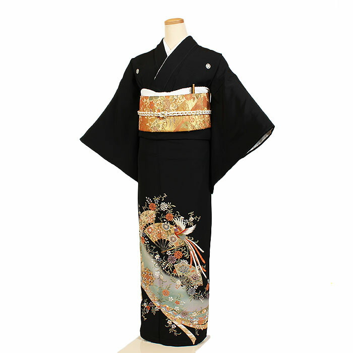 【レンタル】【黒留袖・広幅】留袖｜黒留袖｜着物｜レンタル｜結婚式｜披露宴｜貸衣装｜貸衣裳｜フルセット｜女性和服｜和服｜母親｜祖母｜親族｜チャペル｜安い｜往復送料無料
