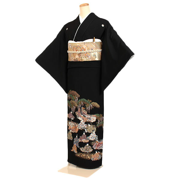 【レンタル】【黒留袖】留袖｜黒留袖｜着物｜レンタル｜結婚式｜披露宴｜貸衣装｜貸衣裳｜フルセット｜女性和服｜和服｜母親｜祖母｜親族｜チャペル｜安い｜往復送料無料
