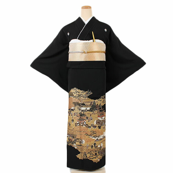 【レンタル】【黒留袖】留袖｜黒留袖｜着物｜レンタル｜結婚式｜披露宴｜貸衣装｜貸衣裳｜フルセット｜女性和服｜和服｜母親｜祖母｜親族｜チャペル｜安い｜往復送料無料