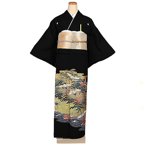 【レンタル】【黒留袖】留袖｜黒留袖｜着物｜レンタル｜結婚式｜披露宴｜貸衣装｜貸衣裳｜フルセット｜女性和服｜和服｜母親｜祖母｜親族｜チャペル｜安い｜往復送料無料