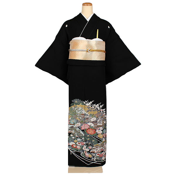 【レンタル】【黒留袖】留袖|黒留袖|着物|レンタル|結婚式|披露宴|貸衣装|貸衣裳|フルセット|女性和服|和服|母親|祖母|親族|チャペル|安い|往復送料無料|京都 きものれんたる京商