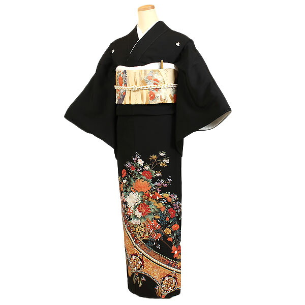 【レンタル】【黒留袖】留袖｜黒留袖｜着物｜レンタル｜結婚式｜披露宴｜貸衣装｜貸衣裳｜フルセット｜女性和服｜和服｜母親｜祖母｜親族｜チャペル｜安い｜往復送料無料