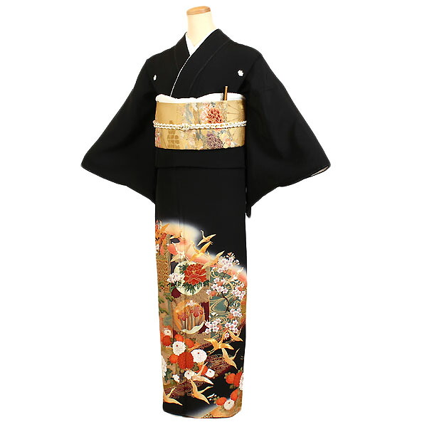【レンタル】【黒留袖】留袖|黒留袖|着物|レンタル|結婚式|披露宴|貸衣装|貸衣裳|フルセット|女性和服|和服|母親|祖母|親族|チャペル|安い|往復送料無料|京都 きものれんたる京商