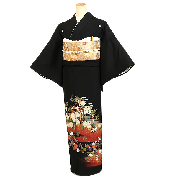 【レンタル】【黒留袖】留袖｜黒留袖｜着物｜レンタル｜結婚式｜披露宴｜貸衣装｜貸衣裳｜フルセット｜女性和服｜和服｜母親｜祖母｜親族｜チャペル｜安い｜往復送料無料