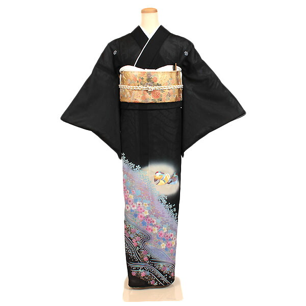 【レンタル】【絽留袖】絽留袖｜黒留袖｜着物｜レンタル｜結婚式｜披露宴｜貸衣装｜貸衣裳｜フルセット｜女性和服｜和服｜母親｜祖母｜親族｜チャペル｜安い｜往復送料無料｜京都 きものれんたる京商