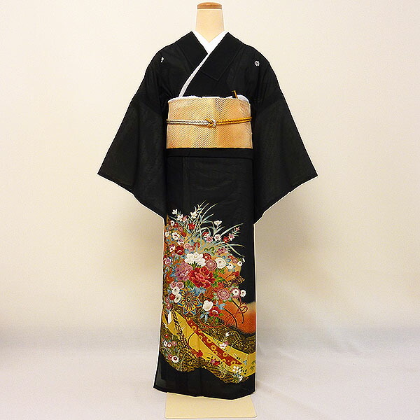 【レンタル】【絽留袖・広幅】絽留袖｜黒留袖｜着物｜レンタル｜結婚式｜披露宴｜貸衣装｜貸衣裳｜フルセット｜女性和服｜和服｜母親｜祖母｜親族｜チャペル｜安い｜往復送料無料