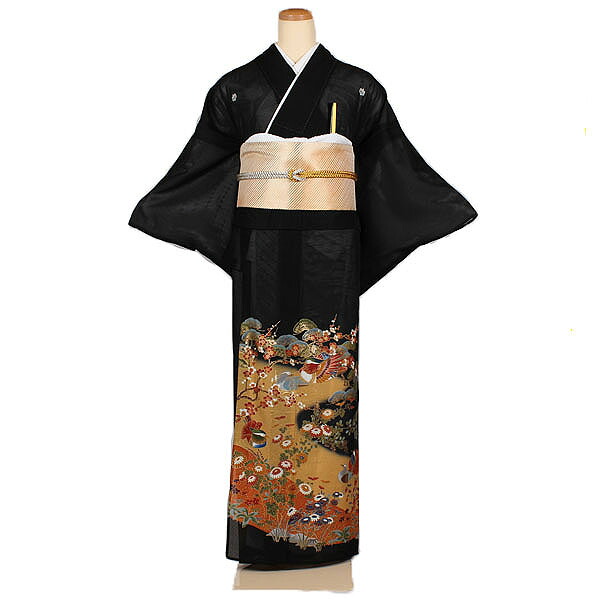 【レンタル】【絽留袖】絽留袖｜黒留袖｜着物｜レンタル｜結婚式｜披露宴｜貸衣装｜貸衣裳｜フルセット｜女性和服｜和服｜母親｜祖母｜親族｜チャペル｜安い｜往復送料無料