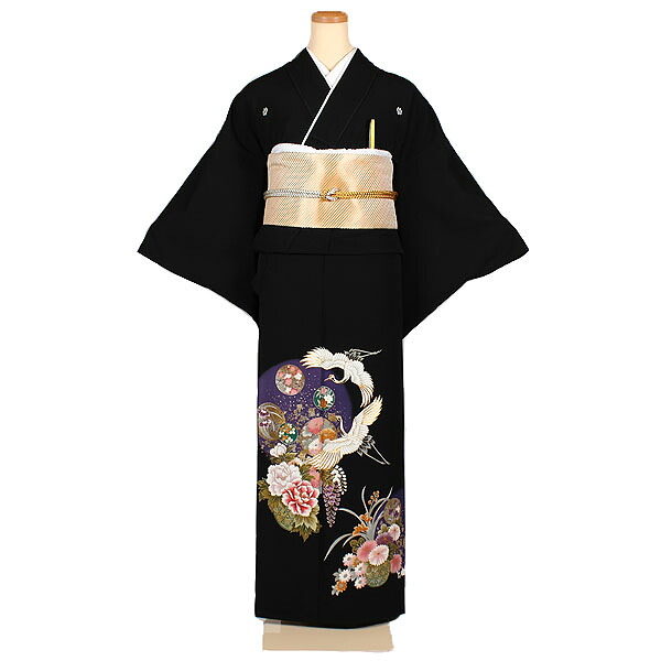 【レンタル】【単衣黒留袖】単衣留袖｜黒留袖｜着物｜レンタル｜結婚式｜披露宴｜貸衣装｜貸衣裳｜フルセット｜女性和服｜和服｜母親｜祖母｜親族｜チャペル｜安い｜往復送料無料｜京都 きものれんたる京商