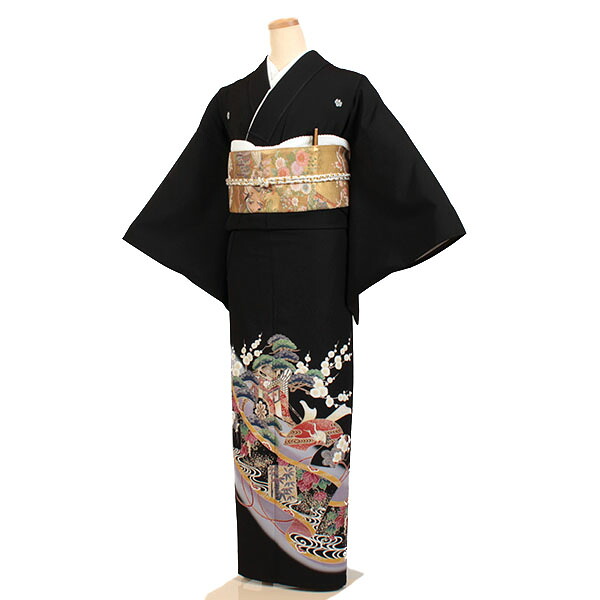 【レンタル】【単衣黒留袖】単衣留袖｜黒留袖｜着物｜レンタル｜結婚式｜披露宴｜貸衣装｜貸衣裳｜フルセット｜女性和服｜和服｜母親｜祖母｜親族｜チャペル｜安い｜往復送料無料