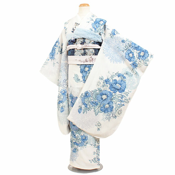 【レンタル】四つ身 女児 7歳用 七五三 白『JILLSTUART（ジルスチュアート）』身長110～125cm 四つ身セット 女の子 753 七五三着物 y-0072
