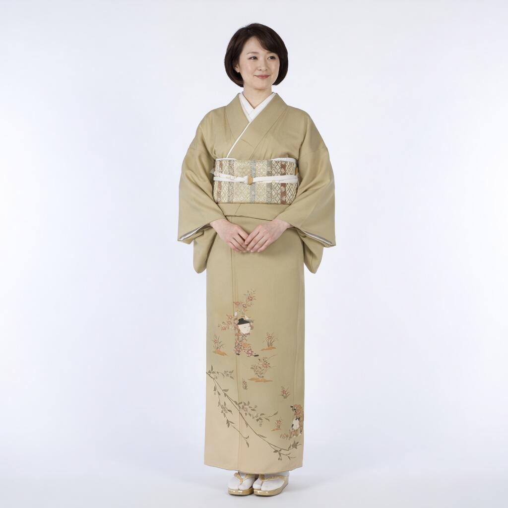【レンタル】 宇治の唐子人形 色留袖 正絹 結婚式 親族用 フルセット(草履バック・着付け小物付き) 安心保証付き|きものセレクト