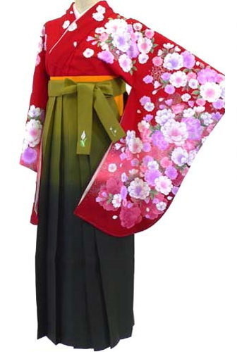 【試着無料】【袴 レンタル】２尺袖－００３－２番 フルセットレンタル・往復送料無料・髪飾り無料セット・女性用・袴レンタル・レンタル袴・卒業式・卒業袴