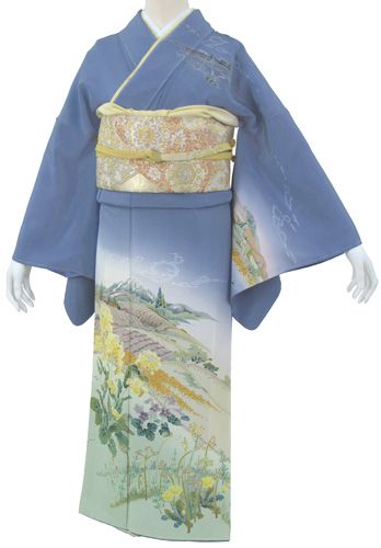 ＼+1,000円で産着/被布付き／【訪問着 レンタル】４２１４番　フルセットレンタル！訪問着レンタル レンタル着物 貸衣装 結婚式 入学式 入園式 卒業式 卒園式 お宮参り 七五三 お茶会 ★往復送料無料★ 【hof】｜きものワールド