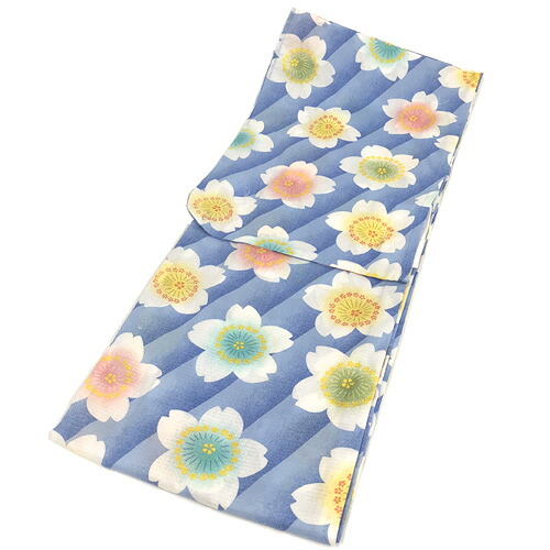 【送料無料】浴衣 おしゃれ レディース ゆかた ブルー さくら 花柄 桜 水色 お買い得品 着物 和装 和服 夏物 セール 夏祭り 花火大会 お祭り yukata 39ショップ|きもの・浪漫 結城屋 店