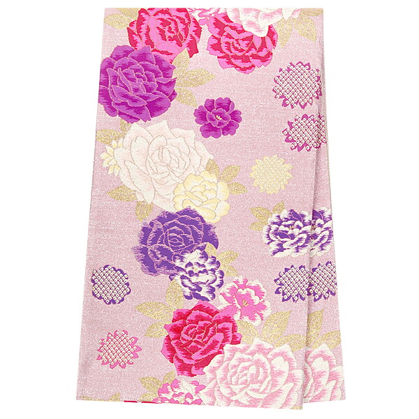 2-11月利用は11000円 【レンタル】帯 単品 レンタル 帯単品レンタル「B1302 振袖用帯　ピンク 薔薇 ピンク系」 正絹 振袖 帯 ママ振り 婚礼 貸衣装 結婚式 卒業式 振袖リメイク 帯のみ ママフリ ママ振 姉フリ｜京都着物レンタル夢館