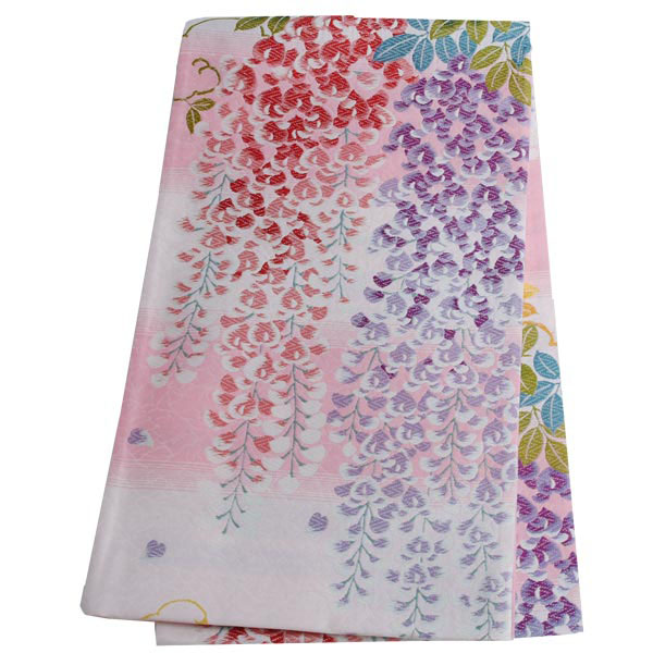 憧れ 貸衣装 婚礼 ママ振り 帯 振袖 正絹 ピンク系 藤 白 ピンク 振袖用帯 帯単品レンタル B424 レンタル 単品 レンタル 帯 2 11月利用は円 結婚式 姉フリ ママ振 ママフリ 帯のみ 振袖リメイク 卒業式 帯