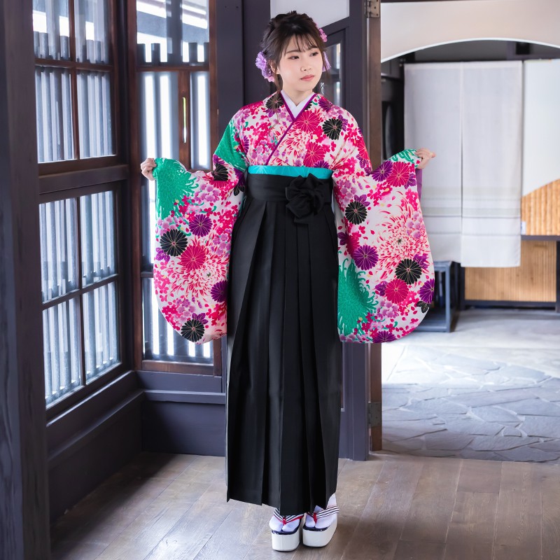 値頃 新作!レース 袴 レース袴 大人 黒コーデ 3点セット レース二尺袖 ...