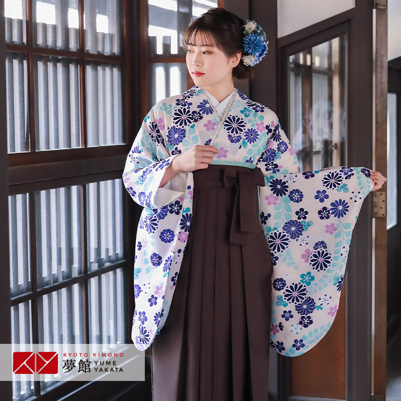 レンタル 卒業式 袴 女性 袴セット 青緑 水色 白 ベージュ 雪輪
