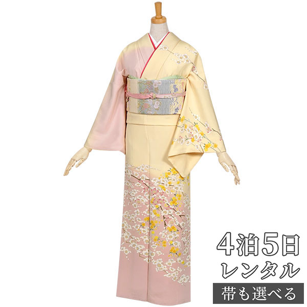 訪問着　フルセット　正絹　付け下げ　着物　ピンク　花　落款　幸治　Ｆ6 楽天市場】【新古品】 紬 付下げ 訪問着 未仕立て 正絹 五月