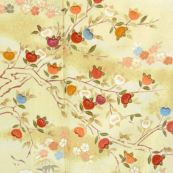 楽天市場 訪問着 レンタル 着物レンタル レンタル着物 着物 訪問着レンタル H211 クリーム 枝橘 正絹 ホテル 式場への配送ok 入学式 入園式 お宮参り 結婚式 七五三 母 ママ 母親 着物 京都着物レンタル夢館