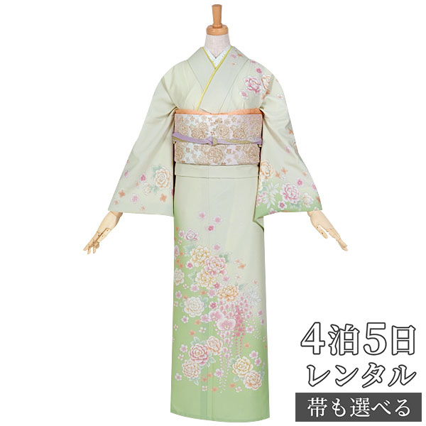 光琳蝶（成謙） ：付下げ訪問着 ｜京友禅｜銀箔｜金箔｜