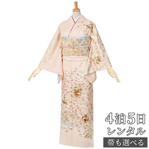 fleur着物 付下げ フォーマル　一つ紋　薄ピンク　グラデーション　正絹 楽天市場】訪問着 レンタル 着物レンタル レンタル着物 着物 訪問着