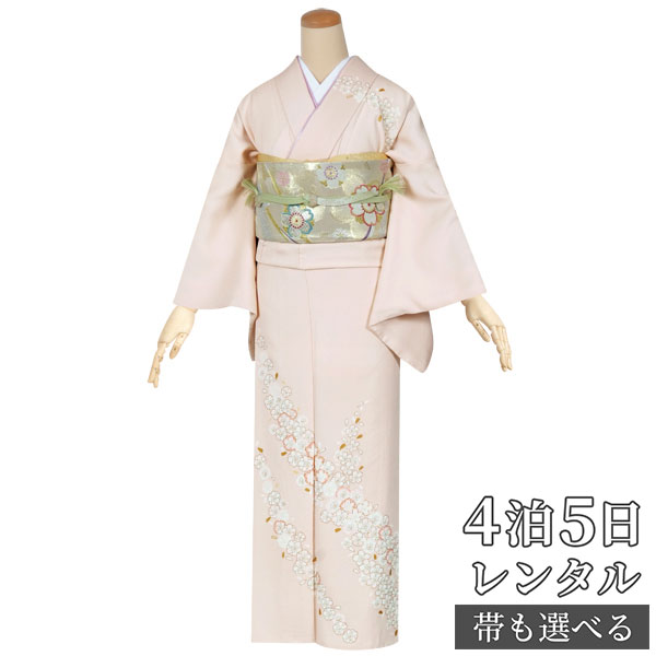訪問着 レンタル 着物レンタル レンタル着物 着物 訪問着レンタル「H602 ピンク　桜尽くし 」 正絹 ホテル・式場への配送OK！ 入学式 入園式 お宮参り 結婚式 七五三 母 ママ 母親 着物