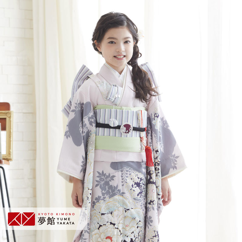 着物 和服 ７歳女の子 着物 着付け 7歳 レンタル 七五三 古典 レンタル 七五三 7歳 フルセット 七五三 着物 レンタル 女の子 1 9月利用 N072 Natural Beauty ピンク 椿梅花丸に牡丹 レトロ 着物レンタル 草履バッグ レンタル着物 貸衣装 古典 753 七歳 レンタル衣装