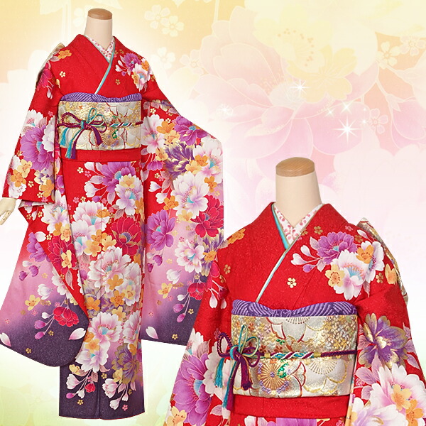 結婚式 結納R1298 正絹 振り袖 着物レンタル 貸衣装 赤 レンタル 和服 枝垂桜 結納 振袖 パーティー 親族 結婚式 フルセット ふりそで 披露宴 卒業式 女性 往復送料無料 和服 | freireoliveira.com.br