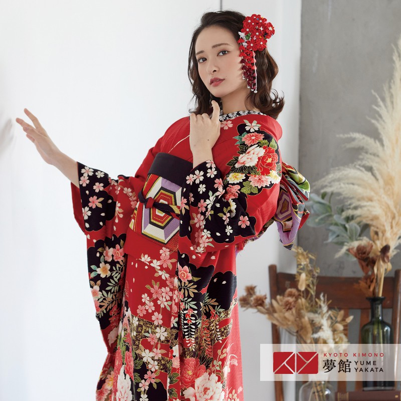 楽天市場】【振袖 レンタル】 結婚式 結納R1359 正絹 黒 豪華
