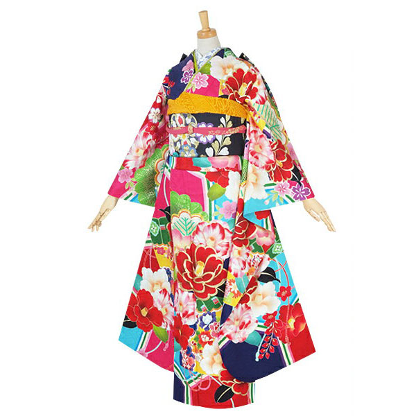 RS1562 正絹 水色・ピンク・赤・紫 女性和服 着物セット 紅一点 往復 ...