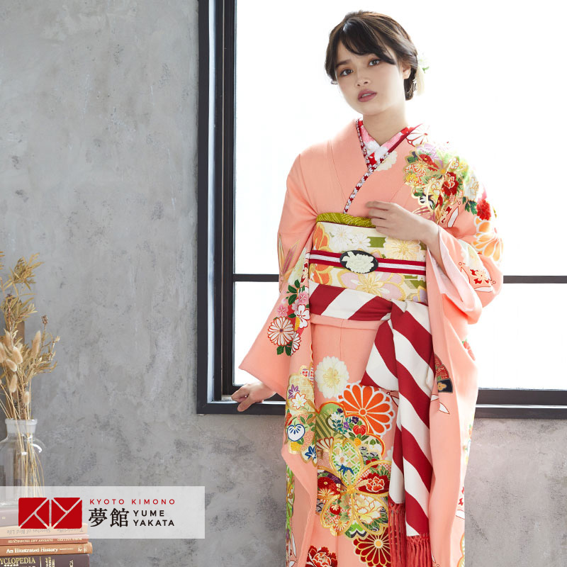 楽天市場】【成人式 振袖 レンタル】RS166 正絹 白 ピンク桜フルセット