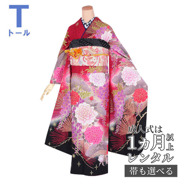 楽天市場】【成人式 振袖 レンタル】RS1653 正絹 黒 豪華 総柄 辻が花