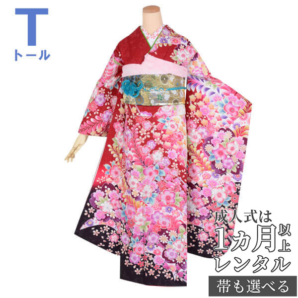 楽天市場】【成人式 振袖 レンタル】RS1653 正絹 黒 豪華 総柄 辻が花